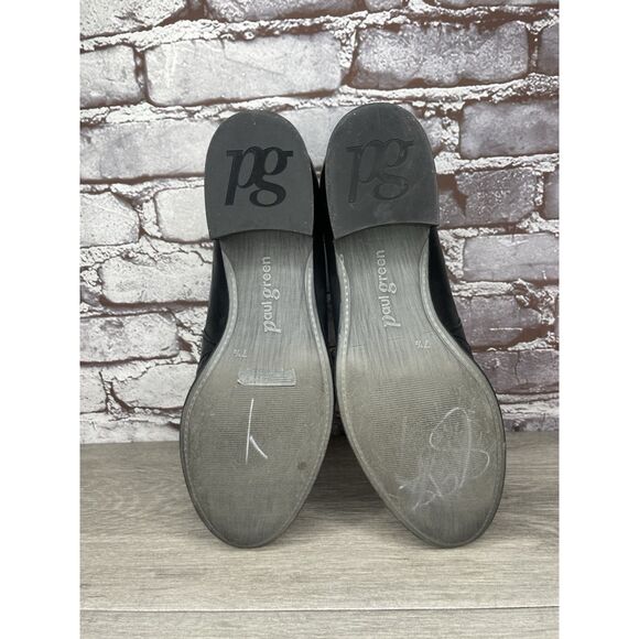 Paul Green Chelsea Black Leather Wingtip Heel Boots Women’s Sz 7.5UK/10M US/41EU - Picture 6 of 16